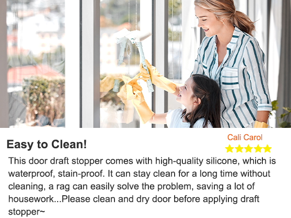 OXRQ Adjustable Door Draft Stopper for Bottom of Door for draft dust Blocking Easy to Clean