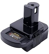 Lasica Battery Adapter w/USB Port Replacement for DeWalt/Milwaukee to Ryobi Battery Adapter Conve...