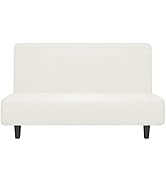 Easy-Going Stretch Futon Slipcover Armless Futon Bed Cover Furniture Protector Without Armrests w...