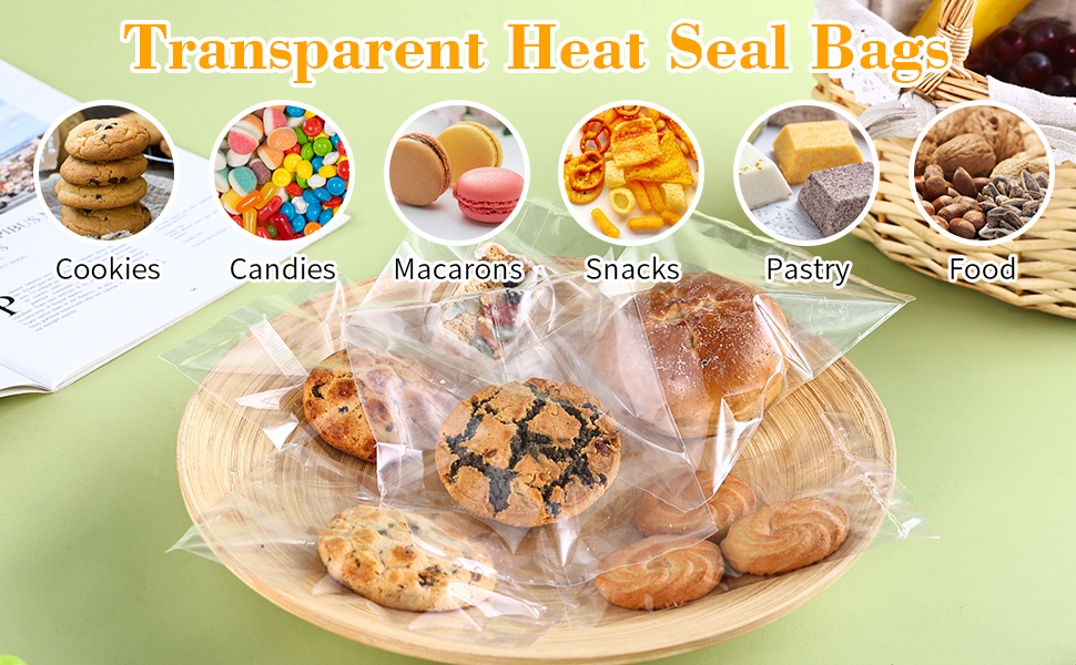 Transparent Heat Seal Bags for Cookies