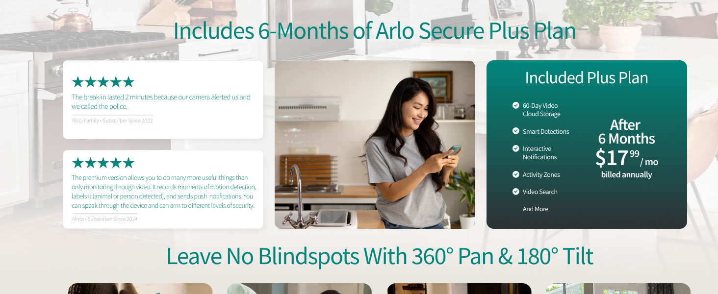 Arlo Essential Indoor Pan Tilt Camera 2K