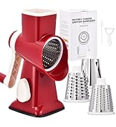 Rotary Cheese Grater with Handle Kitchen Shredder Slicer Grater Slicer Ice Shaver Cheese Vegetabl...