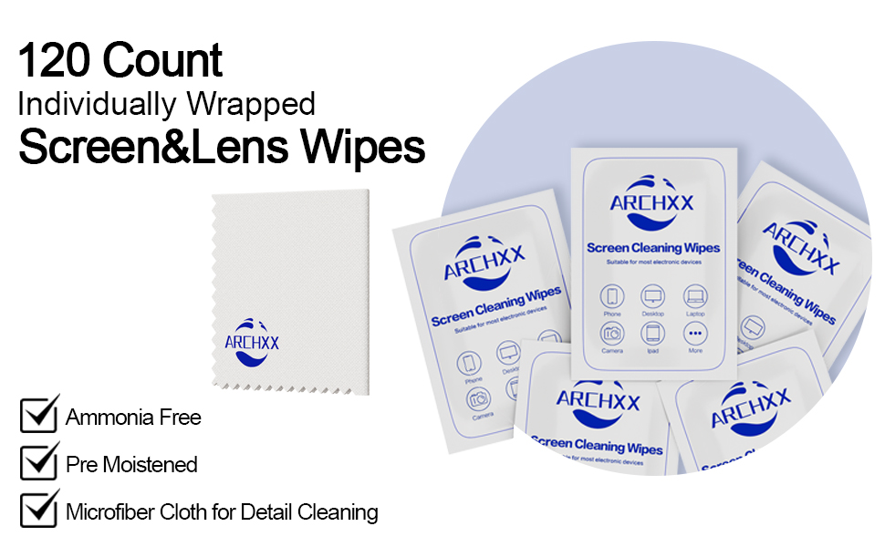 120 Count ammonia free premoistened and microfiber cloth included
