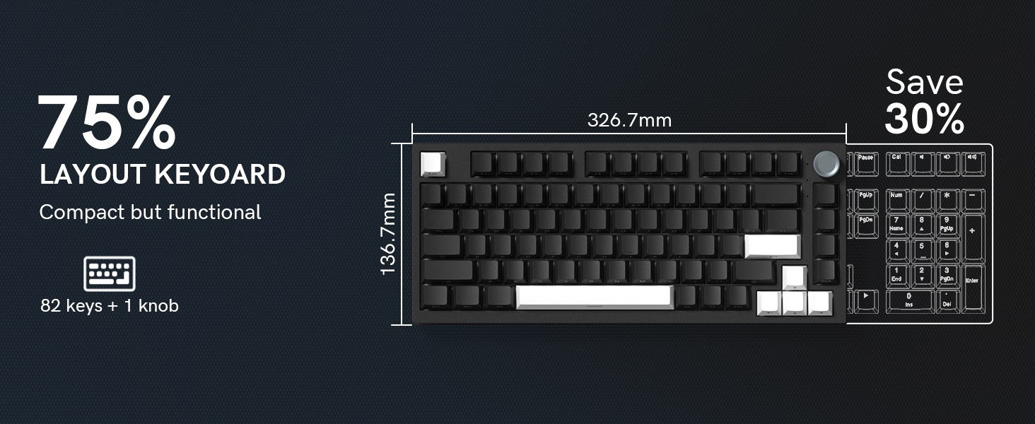 75% LAYOUT KEYBOARD