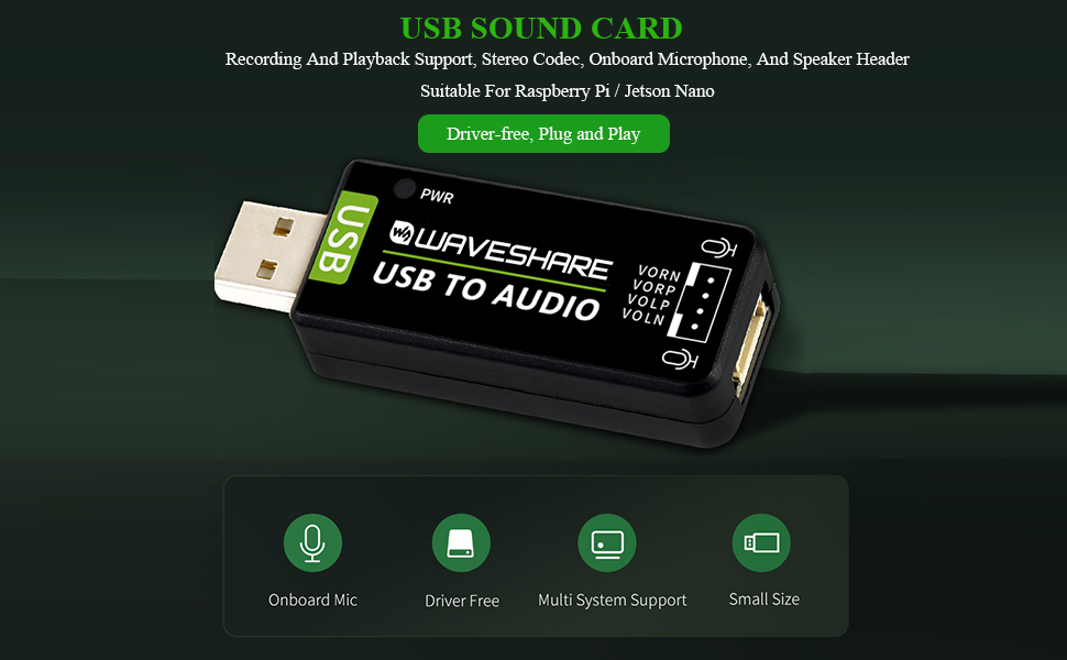 USB TO AUDIO+8O 5W speaker