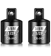 BLACKROBOT 2 Piece 1/2”F To 3/8”M Impact Socket Adapter Set,SAE Drive Cr-Mo Steel Exceeds ANSI St...