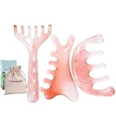 Papipapiqiao 3pcs Scalp Massage Tool Head Massager Gua Sha Comb for Face/Neck/Body/Eye Massage, P...