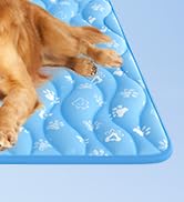 Rywell Super-Absorbent Cooling Mat for Dogs 44"x32" Arc-Chill 3.0 & Color-Changing Dog Cooling Ma...