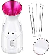 Facial Steamer for Face - Nano Ionic Face Steamers Warm Mist Facial Humidifier with 5 Pieces Blac...