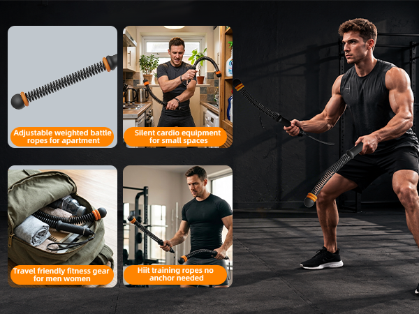 cordless ropeless battle ropes