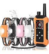 4 Dog Training Collar with Remote Control(5–150Lbs), 4400FT Waterproof Shock Collar for Dogs 4 Pa...
