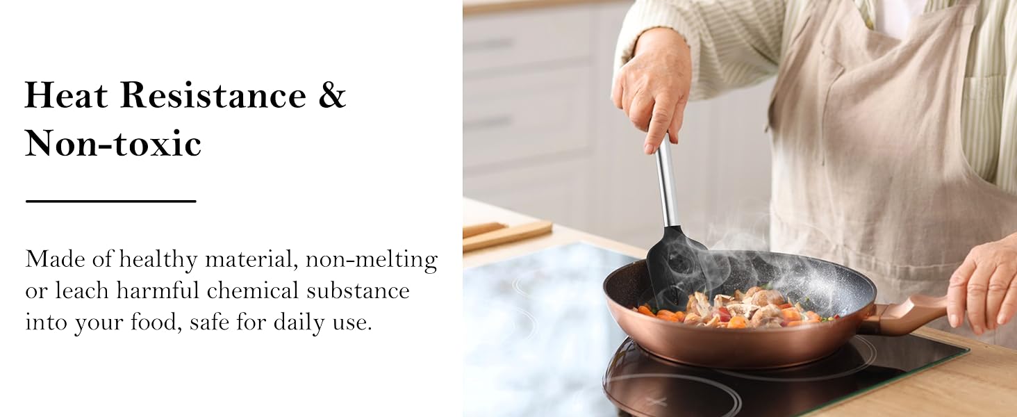 Black Cooking Utensil Set of 4