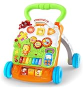 YOLAY Baby Walker Push Toy with Wheels, Sit-to-Stand Walker for Baby Boy and Girl 6-12 Months wit...