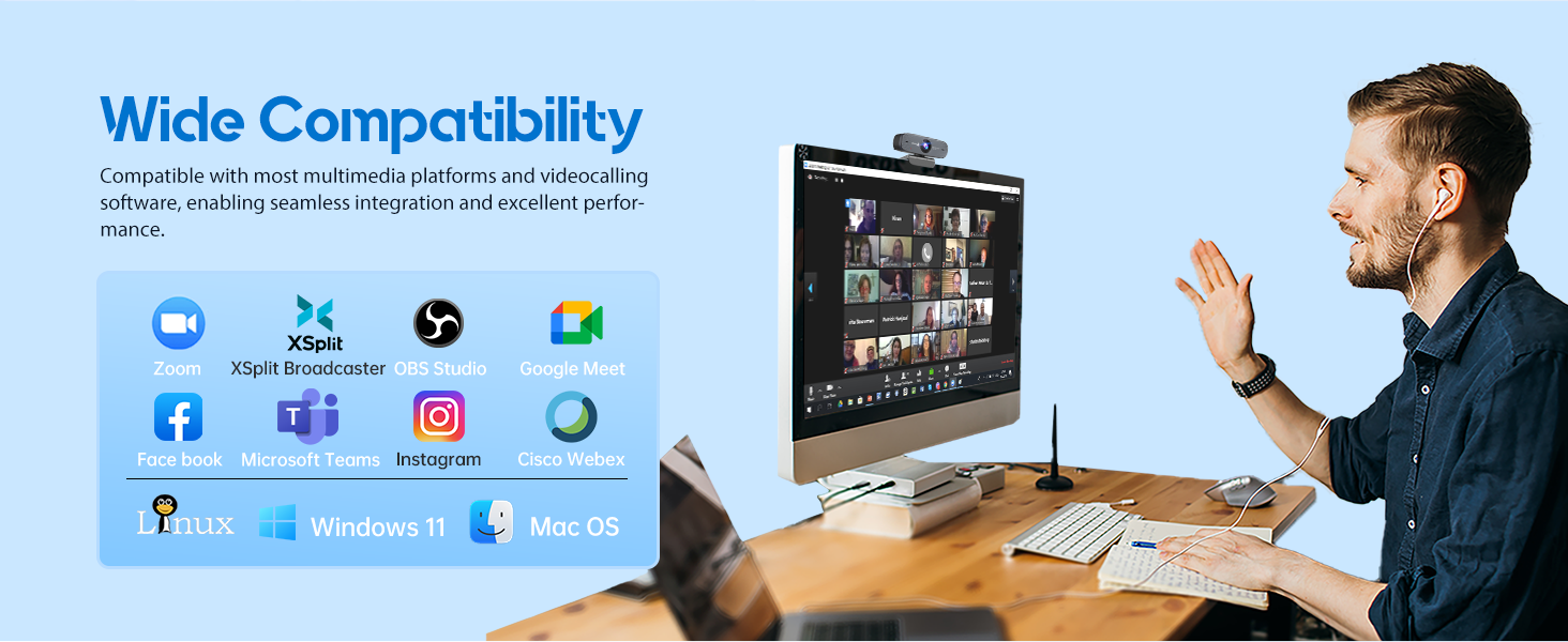 computer camera pc cameras xbox pro conferencing webcamera computers meetings usb-c streame