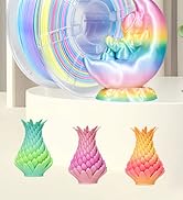 iBOSS PLA+ Rainbow Filament, Multicolor PLA+ 3D Printer Filament, 1.75mm, Fast Color Changing, Co...