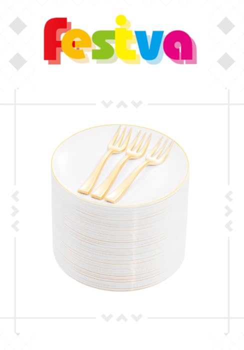 white dessert plates
