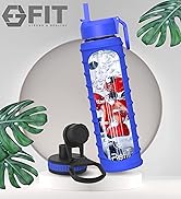 glass water bottles 32 oz glass drinking bottle cute water bottles with straw blue black white pink