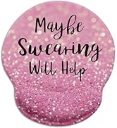 LIMKRIAN Cute Pink Ergonomic Mouse Pad with Wrist Rest, Gaming Mousepad Wrist Support with Non-Sl...