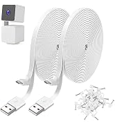 Uogw 2 Pack 30FT Power Cable Compatible with WYZE Cam Pan V3, USB to 90 Degree Micro USB Extensio...