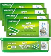 FURCIELOS 48 Count Heavy Duty Wet Pad Refills, Compatible with Swiffer Sweeper Mop & Clorox Mop, ...