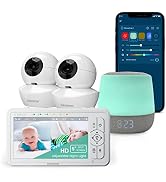 Babysense 2 in 1 Video Baby Monitor with 2 HD Cameras & 5" HD Display Bundled with Smart Baby Whi...