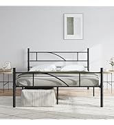 Novilla Queen Bed Frame Modern Style with Headboard and Footboard, 14" High Metal Platform Bed Fr...