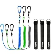 Booms Fishing T02 Fishing Pole Tether, Kayak Paddle Leash, Paddle Board Fishing Accessories, Heav...
