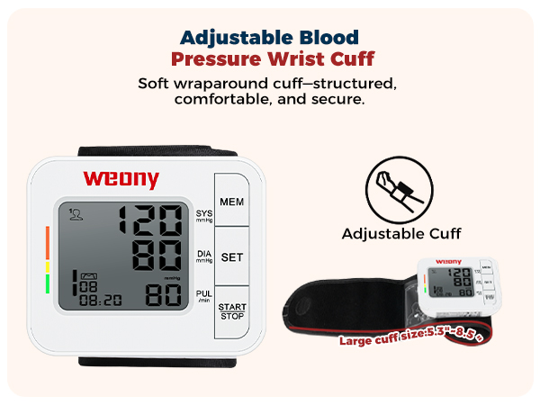 WEONY Blood Pressure Monitor Wrist Blood Pressure Cuff Automatic Blood Pressure Machine