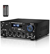 Daakro KS-33BT 2.0CH Stereo Audio Amplifier Receiver with Active Subwoofer Output,RMS 60W,Max 200...
