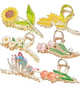 6 Pcs Flower Metal Claw Clips for Women&Girls Large Tulip Hair Claw Clips Nonslip 6 Styles Strong...