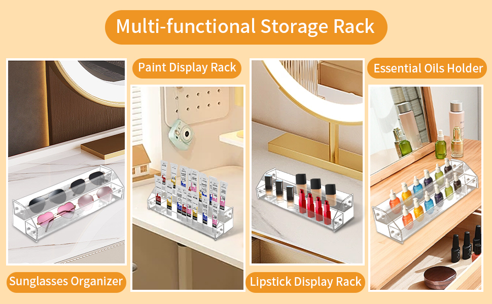 2 Tier Clear Acrylic Nail Polish Holder