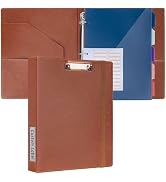 HAUTOCO 3 Ring Binder 1 Inch for 11" x 8.5" Letter Size Paper with 5 Folder Dividers, Refillable ...