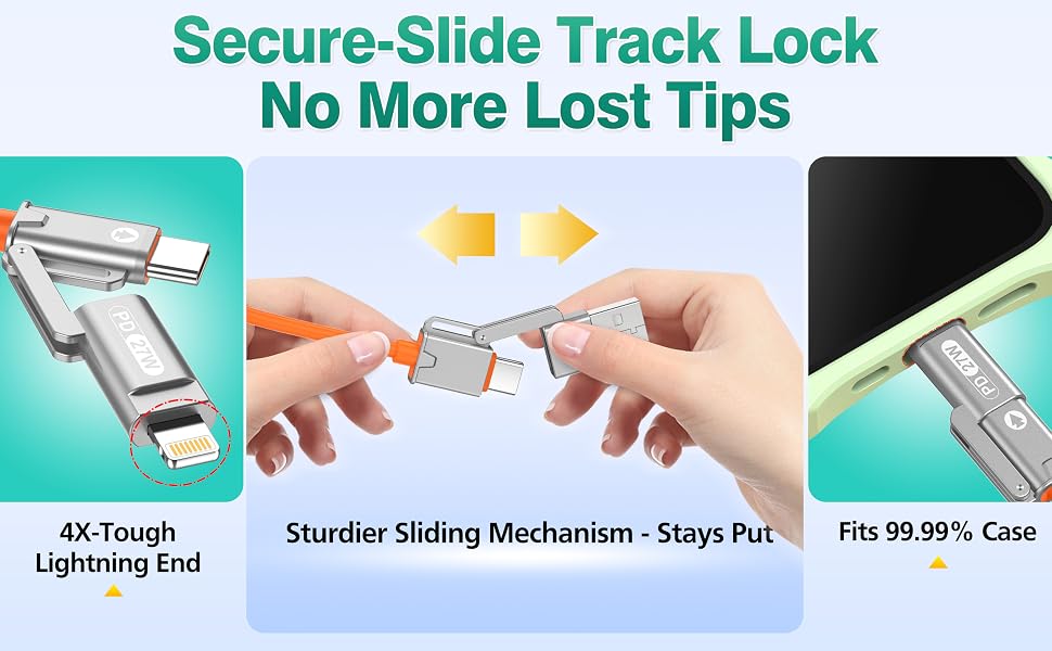 4-in-1 Coiled Multi USB Charging Data Cable