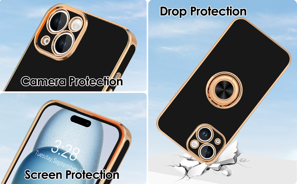 iphone 15 plus case with kickstand loop