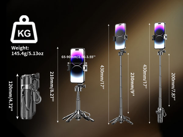 Mini selfie sticks of different forms and sizes