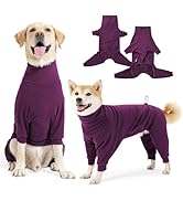 Dog Sweater Coat Winter Clothes for Small Medium Large Pets, High Collar Warm Full Body Dog Pajam...