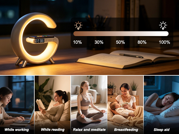 bedside lamp with charging station