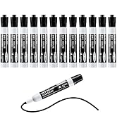 SUQJOY Dry Erase Markers, Chisel Tip Whiteboard Markers, Low Odor Thick Dry Markers, 12 Pack Blac...