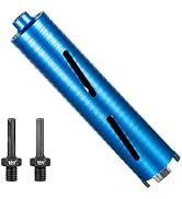 SALI Diamond Core Drill Bits 2" Diameter 10"/254mm Drilling Depth 5/8-11" Thread Core Bit Turbo L...