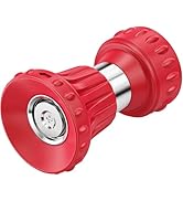 FANHAO Fireman Style Garden Hose Nozzle, Heavy Duty High Pressure Adjustable Sprayer, Leak-Proof ...