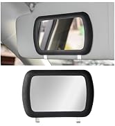 povtii Car Sun Visor Vanity Mirror, Clip-on Automotive Makeup Sun-Shading Mirror, Universal Vehic...