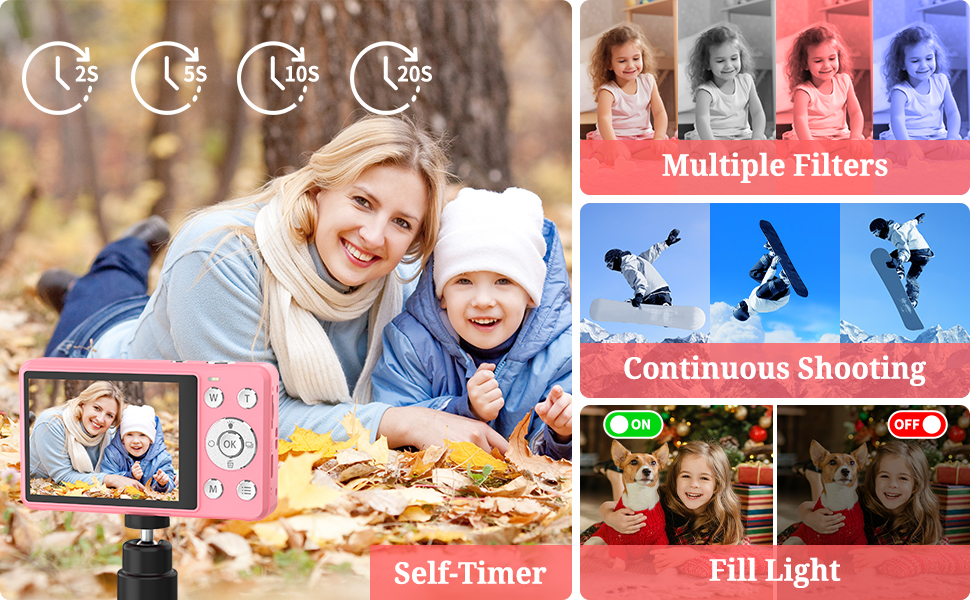 The kids camera is a perfect everyday and take everywhere camera with it's petite body