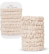 Breathable Blonde Hair Ties, Perforated Stretchable Elastic Bands, No Damage Ponytail Holders for...