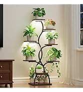 EVAWOO Plant Stand Indoor with Grow Light - 8 Tiered Plant Shelf Indoor, Corner Plant Stand, 49