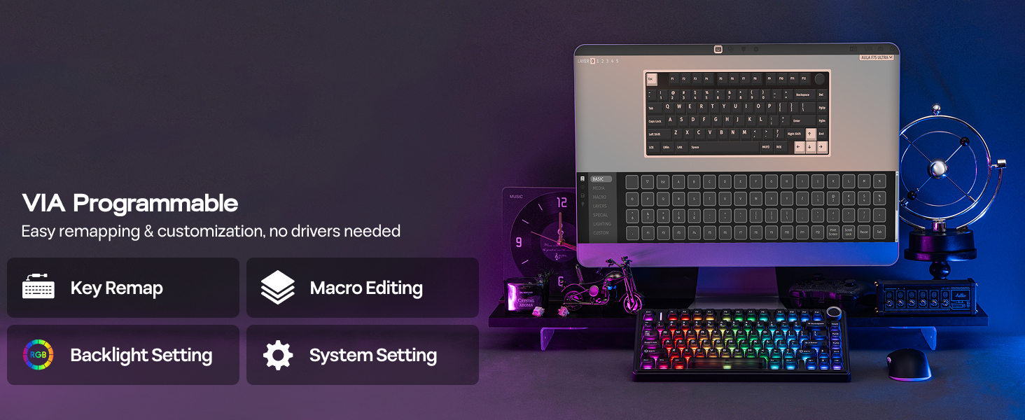 F75 wireless gaming keyboard