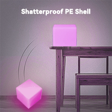 mr.go led rechargeable cube light - shatterproof PE shell