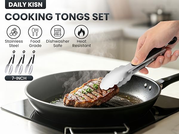 7 inch metal tongs