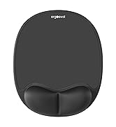 Ergoevol Ergonomic Mouse Pad with Skin-Friendly Lycra Memory Foam Wrist Rest, Easy-to-Clean Smoot...