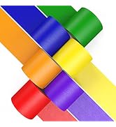 CHIYUNS Colored Masking Tape Thick, Color Painters Tape for Kids, 6 Rolls 2 inch Wide x 10 Yards ...