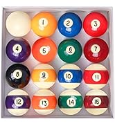 GSE 2 1/4-Inch Professional Regulation Size Billiards Pool Balls Set, Standard Pool Balls for Bil...